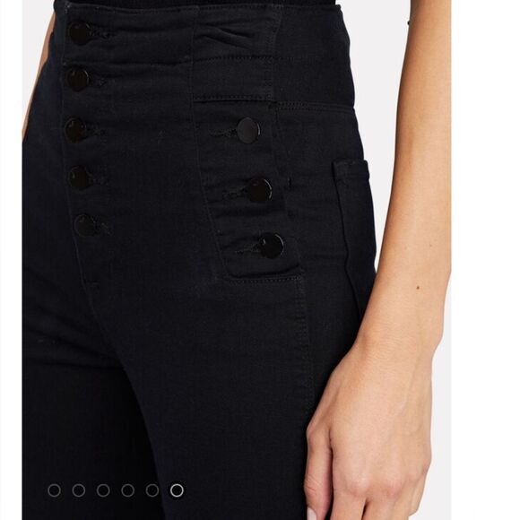 J Brand Natasha Sky Skinny High Rise Jeans in Seriously Black - Picture 4 of 15